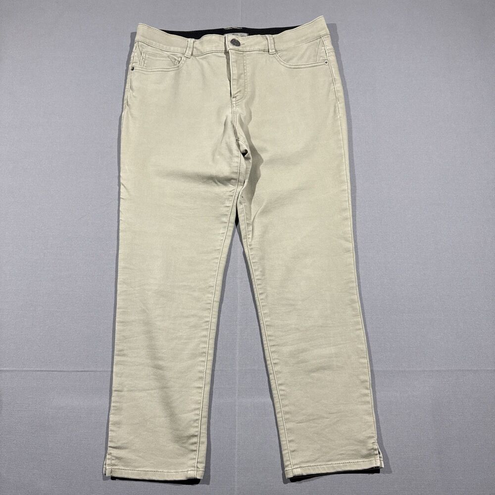 Bass Size 14 Womens Straight Leg Chino Khaki Ankle Pants